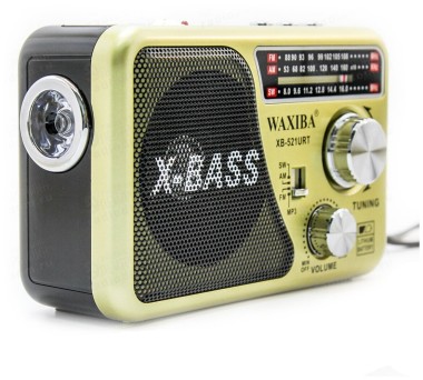 WAXIBA XB-521URT X-BASS/ Фонарик/Аккумулятор 18650/ AM, FM, SW/USB, TF, MP3